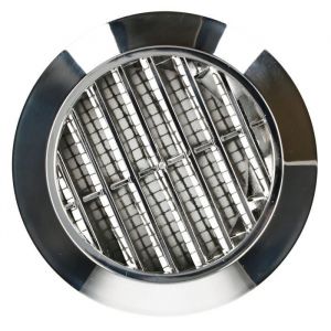 Grille d'aération chromée ronde diamètre 70 mm avec moustiquaire - Kotarbau