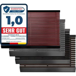 Casa Pura - Paillasson Power-Brush R&eacute;sistant aux uv Noir 60 x 90 cm