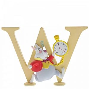 Image de Officiel sous Licence Baptême Emballé Céramique Blanc Lapin Alice au Pays des Merveilles Lettre Alphabet Avec