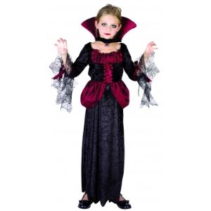 Déguisement vampire fille manches toile d'araignée (7-9 ans)