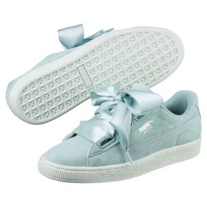 Puma Suede Heart Pebble Wn's, Sneakers Basses Femme, Vert (Aquifer-Blue Flower), 38.5 EU
