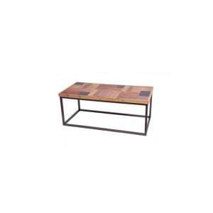 Image de Socadisc Table basse plateau bois et pieds métal YUKON