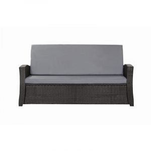 Coussins de canapé meubles de jardin en résine tressée Gris, Coussins balançoire d'extérieur 110x60x50cm Coussin pour banquette 2 places-Slim
