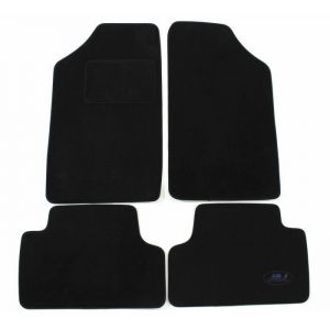 Tapis De Sol Noir Velours - J&J AUTOMOTIVE - Peugeot 205 - Sur Mesure - Antid&eacute;rapant - Imperm&eacute;able