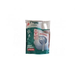 MON AMI LUKI - LITIERE DE SILICE MINÉRALE - 3,8 L - 1 SAC / MOIS - SUPER ABSORBANTE - NETTOYAGE FACILE - Blanche - CHAT - 25x32CM