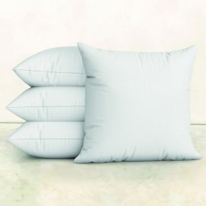 Lot de 4 oreillers, coussins de garnissage - 50 x 50 cm - Blanc - Vivezen