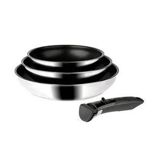 Sitram 3 Poêles ovible Arpege induction Inox - D.20/24/28 cm