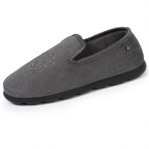 Isotoner Chaussons charentaises Homme Blason Gris chiné