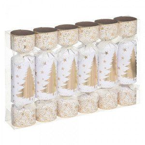 Lot de 6 crackers Sapin Or