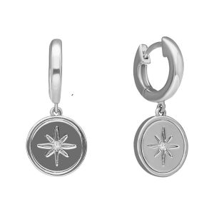 Boucles D'oreilles Argentées Rose Des Vents