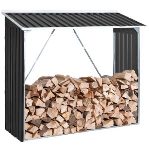 Duramax Abri bûches Woodstore en métal pour 2 stères 1,72 x 0,64 m