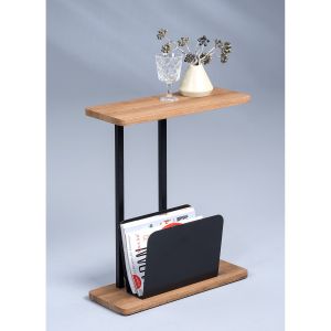 loftscape HomeTrends4You Alpha Table d'appoint, MDF Dekor Eiche Braun, 50x60x20