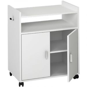 Pegane Meuble de cuisine / Meuble polyvalent coloris blanc - Hauteur 79.5 x Longueur 60 x Profondeur 40 cm -