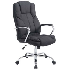 Image de CLP Fauteuil de bureau XXL Xanthos en Tissu capacité de charge 210 kg, Noir