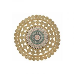Tapis DKD Home Decor Marron Multicouleur (150 x 150 x 0,75 cm)