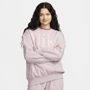 Nike Sweat oversize à col ras-du-cou et logo Sportswear Phoenix Fleece pour femme - Pourpre - Taille L (FR 46-48) - Female