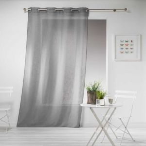Rideau Effet Lin Haltonas gris 140x280cm