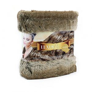 Gözze Couverture aspect Fourrure noble, Design Ours brun, 150 x 200 cm - Ours brun