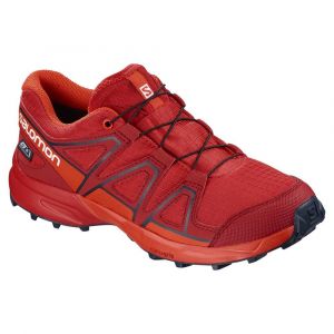 Image de Salomon Chaussures Speedcross Cswp Junior - High Risk Red / Cherry Tomato / Navy Blazer - Taille EU 31