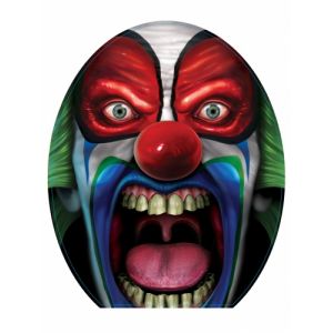 Décoration pour toilettes Clown effrayant 30 x 43 cm Taille Unique