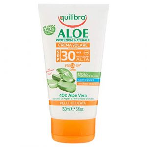 Image de Equilibra Aloe Crema Solare Pelle Delicata - 150 ml - SPF 30