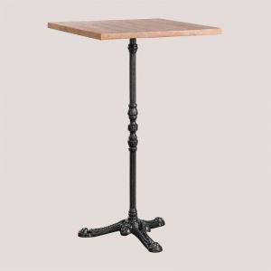 Table Haute de Bar Carr&eacute; en Bois d'Acacia Azteca SKLUM NOIR &harr;︎ 70 cm 109 cm