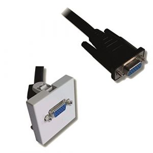 Waytex Plastron 45x45 HD15-VGA F-F avec câble 20cm