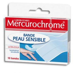 Image de Mercurochrome Pansement bandes pour peau sensible, 10 bandes