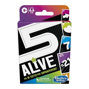 Hasbro Gaming 5 Alive, Jeu de Cartes à Rythme Croissant pour Les Enfants et Les familles, Jeux pour Toute la Famille, Jeux de Cartes Rapides de 2 à 6 Joueurs