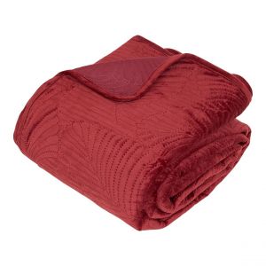 Atmosphera Dessus de lit Delia rouge grenat 260x240cm créateur d'intérieur