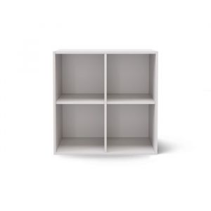 Meuble de rangement 4 cases effet bois blanc