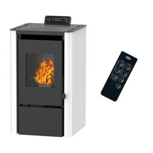 Poêle à granulés étanche Anita 7,6 kW Blanc Sannover