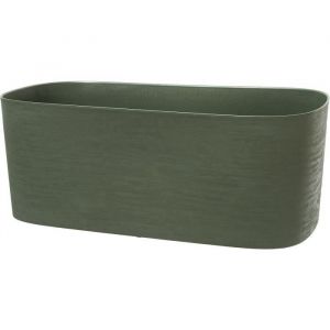 Garden id Jardiniere Xl A Réserve D'Eau Respect - Vert De Gris 80 X 38 Cm - 100% Déchets Ménagers - 100% Recyclable