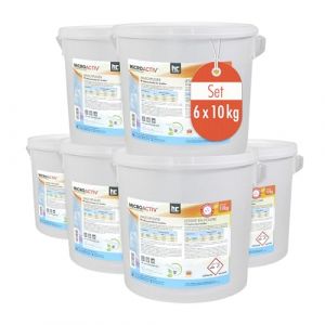 Höfer Chemie 6x 10 kg Lessive en poudre Microactiv en pot de 10 KG