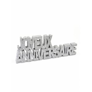 Image de Hobi Generique - Deco Table Joyeux Anniversaire Argent