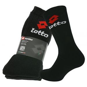 Lotto Chaussette homme Noir– Lot de 12 paires - Pointure 43/46