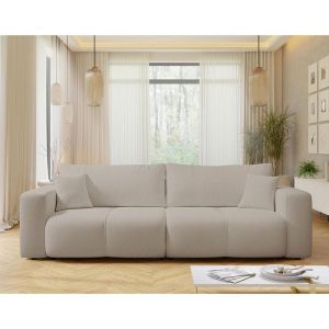 Canapé droit 4 places en taupe