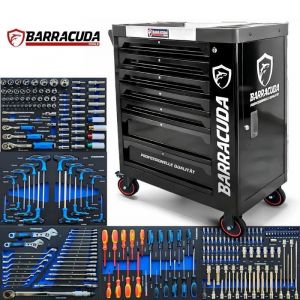 Servante d'atelier - BARRACUDA TOOLS - Dynamic+ - 7 tiroirs - 246 outils - Noir
