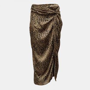 Imperial Jupe Longue Taille Nou&eacute;e Imprim&eacute; L&eacute;opard - L&eacute;opard - XS - Femme - Jupes - Boutique Seven's