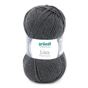 Image de Fil À Tricoter Lisa Premium Uni - Grundl 25 Gris