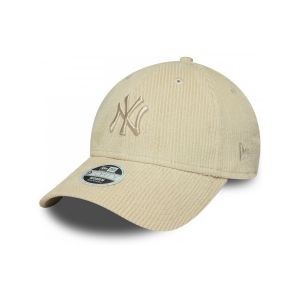 New era Casquette MLB Cord 9FORTY New York Yankees blanc crème femme