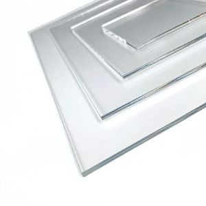 Plaque verre acrylique transparent 4 mm - 10 x 30 cm (100 x 300 mm) - Verre synth&eacute;tique - Plaque PMMA XT