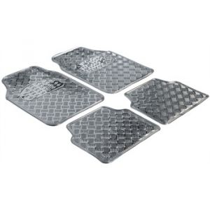 Image de Norauto 4 tapis de voiture universels en PVC chrome
