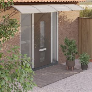 VidaXL Auvent de porte Gris 350x100 cm Polycarbonate