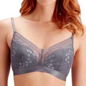 Soutien-gorge triangle sans armatures Pretty Polly BOTANICAL LACE gris