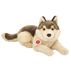 Hermann Teddy Peluche loup couch&eacute; - 40 cm
