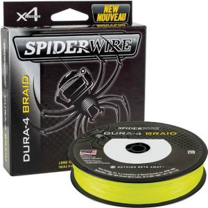 Spiderwire Dura-4 tress&eacute; fil 300m JAUNE 20lb/9.1Kg kg 0.10mm