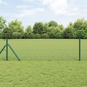 VidaXL Clôture en fil soudé Verte 0.6x25 m Acier 42005062