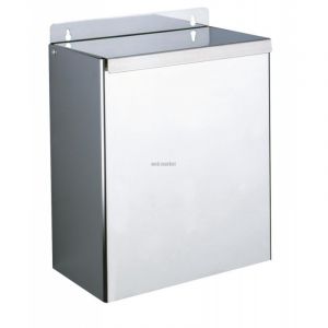 Delabie Corbeille murale 462 avec couvercle