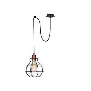 Homemania Lampe à Suspension sans Fil, cuivre, Noir en métal, 100 x 20 x 113 cm, 1 x E27, 100 W